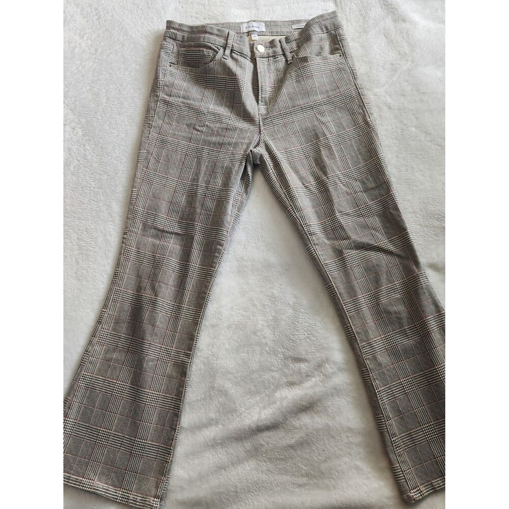 FRAME Le Crop Mini Boot Plaid Jeans Size 29